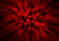 Abstract black and red background with white triangles and zoom blur effect in modern geometric science or techno design