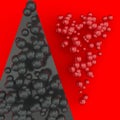 Abstract black and red bubble caviar quadrat Royalty Free Stock Photo