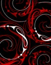 Abstract Black Red Swirls Background