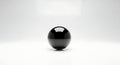 Abstract black reflective orb on a white void Royalty Free Stock Photo