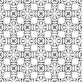 Abstract Black Repeated Design Monochrome Small Elements Stylish Floral Flowers Designs On White Background