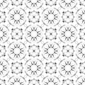 Abstract Black Repeated Design Monochrome Small Elements Stylish Floral Flowers Designs On White Background