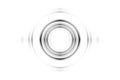 Abstract black rings sound waves effect on white background Royalty Free Stock Photo