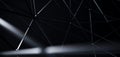 Abstract black science 3D background. Network connection structure. Royalty Free Stock Photo
