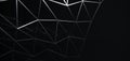 Abstract black science 3D background. Network connection structure. Royalty Free Stock Photo