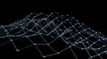 Abstract black science 3D background. Network connection structure. Royalty Free Stock Photo