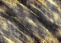 Abstract black scratch and gold glitter with grunge texture background Royalty Free Stock Photo