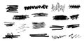 Abstract Black Scribble And Doodle Set. Creative Expression And Design Elements Collection. Isolated Vector Illustration Royalty Free Stock Photo