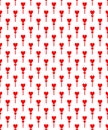 Abstract Red Seamless Heart Repeated Pattern Design On White Background Illustration Royalty Free Stock Photo