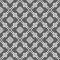 Abstract Black Seamless Repeated Design With Geometrical Flower Decorative Elements On White Background Illustration Royalty Free Stock Photo