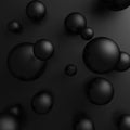 Abstract Black Shiny metallic Spheres Background Royalty Free Stock Photo