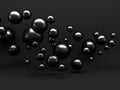 Abstract Black Shiny metallic Spheres Background Royalty Free Stock Photo