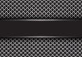 Abstract black silver banner on grey square mesh design modern futuristic background vector Royalty Free Stock Photo