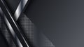 Abstract Black Silver Metallic Frame Tech Glowing Elegant Design Background Template Royalty Free Stock Photo