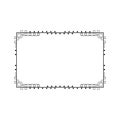 Abstract Black Simple Line Rectangular Frame Doodle Outline Element Vector Isolated Illustration For Wedding And Banner