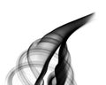 Abstract black smoke swirl on white Royalty Free Stock Photo