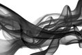 Abstract black smoke on white background Royalty Free Stock Photo