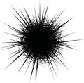 Black Abstract Spiky Radial Burst Royalty Free Stock Photo