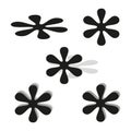 Abstract black splats. Inkblot shapes. Vector graphic elements. Vector illustration. EPS 10.