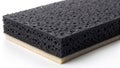 Abstract Black Sponge Foam Vinyl Texture Double Exposure A Seamless Dark Background for Design Projects Royalty Free Stock Photo