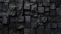 Abstract black stone texture, cubic pattern design. modern stylish background, versatile imagery for various projects