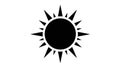 Abstract Black Sun Icon Silhouette Royalty Free Stock Photo