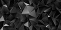 Abstract black triangle background, low poly pattern Royalty Free Stock Photo