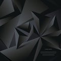 Abstract black vector background geometrical polygonal form