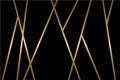 Abstract black vector background with shiny metallic golden mosaic lines Royalty Free Stock Photo