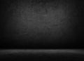 Abstract black wall empty room background for interior design and Royalty Free Stock Photo