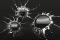 Abstract black water ball splash isolated Royalty Free Stock Photo