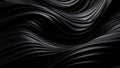 Abstract black wave pattern, flowing lines, modern background design. Royalty Free Stock Photo