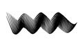 Abstract Black Wavy Lines Pattern Background, vector design Generative AI Royalty Free Stock Photo