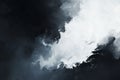 Abstract Black and White Artistic Smoke Texture with Dark Background Evoking Mystery and Depth Royalty Free Stock Photo