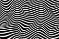 Dense Wavy Line Optical Pattern. Royalty Free Stock Photo