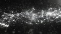 Abstract Black and White Background with Glowing Particles and Connecting Lines in Space Royalty Free Stock Photo