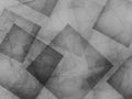 Abstract black and white background, layers of intersecting angles, rectangles and squares floating in random pattern, transparent Royalty Free Stock Photo