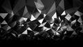 Abstract black and white background with random geometric triangle pattern Royalty Free Stock Photo