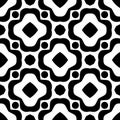 Abstract black and white background rectangles inside star seamless pattern repeated designs.