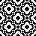 Abstract black and white background rectangles inside star seamless pattern repeated designs.