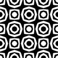 Abstract black and white background rectangles inside star seamless pattern repeated designs.
