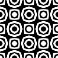 Abstract black and white background rectangles inside star seamless pattern repeated designs.