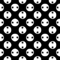 Abstract black and white background rectangles inside star seamless pattern repeated designs.