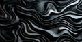 Abstract black white background, wavy lines lighting - AI generated image Royalty Free Stock Photo