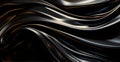 Abstract black white background, wavy lines lighting - AI generated image Royalty Free Stock Photo