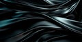 Abstract black white background, wavy lines lighting - AI generated image Royalty Free Stock Photo