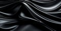 Abstract black white background, wavy lines lighting - AI generated image Royalty Free Stock Photo