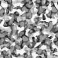 Abstract black and white camouflage seamless pattern