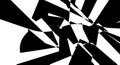 Abstract black and white composition featuring angular shapes and sharp lines. The Royalty Free Stock Photo