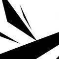 Abstract black and white composition featuring sharp, angular shapes. Contrasting Royalty Free Stock Photo